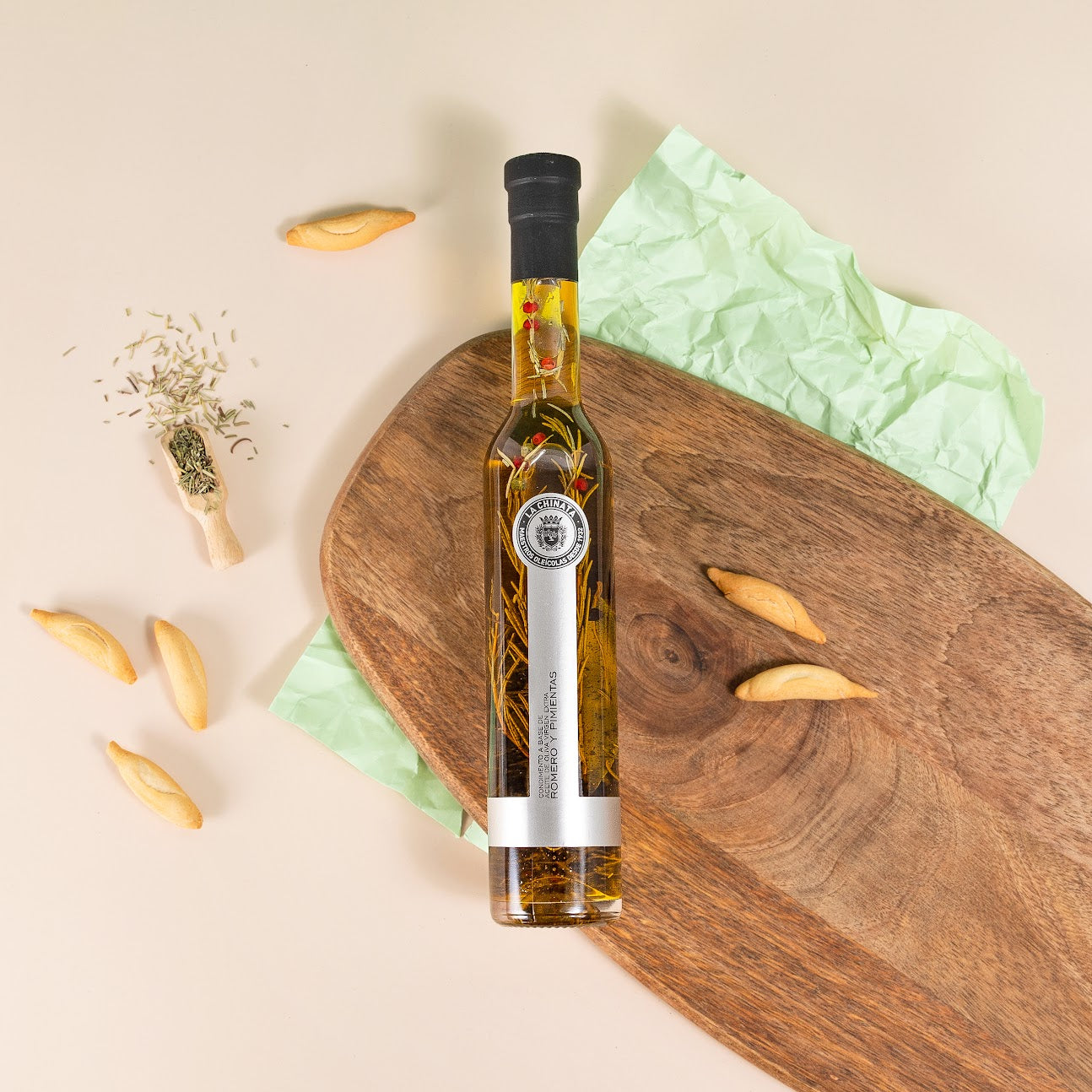 Spaanse olijfolie met rozemarijn & peper 250ml