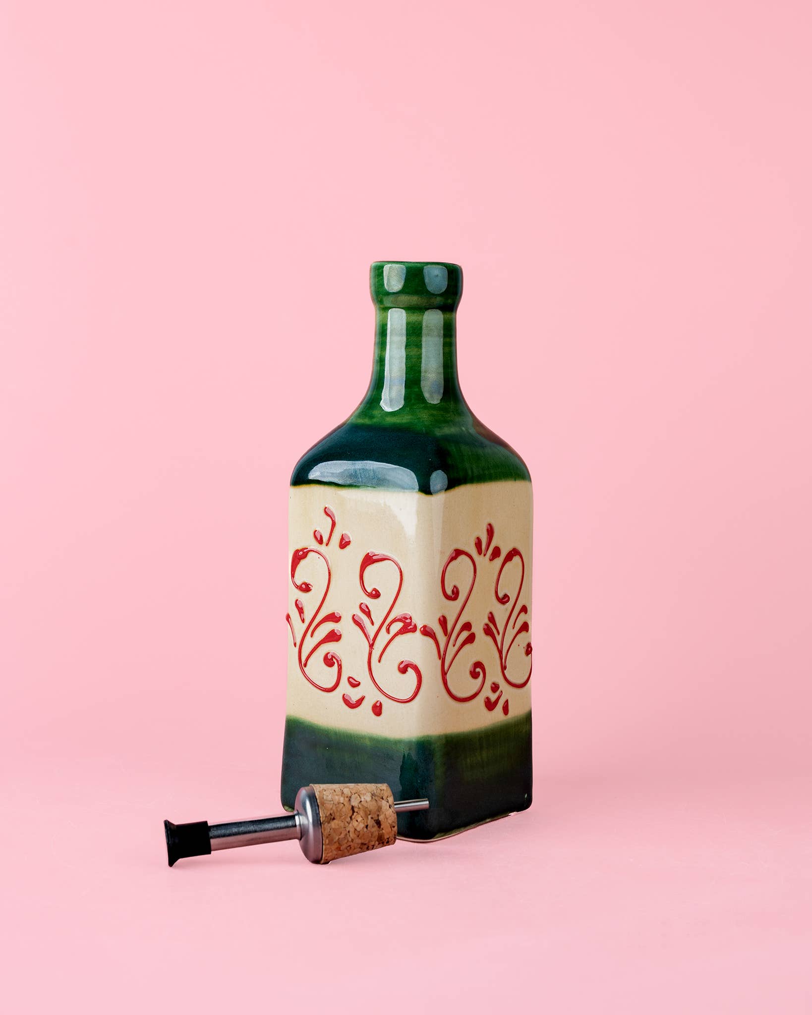 Spaanse keramische oliedispenser 475 ml - Alhambra groen