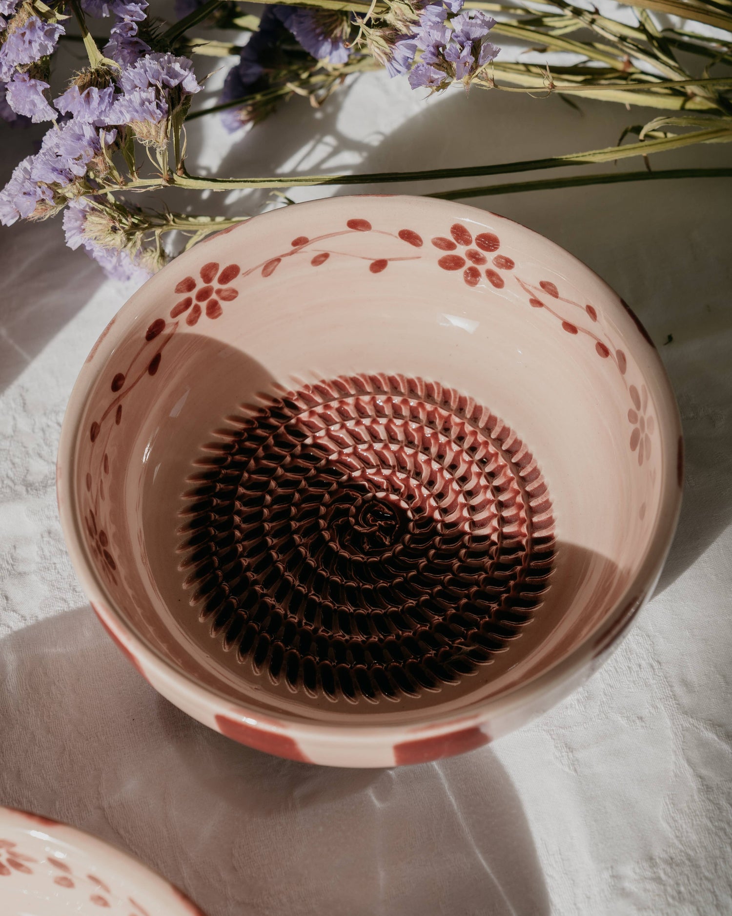 Spaanse keramische raspkom middelgroot 15 cm - Sakura (met doosje)