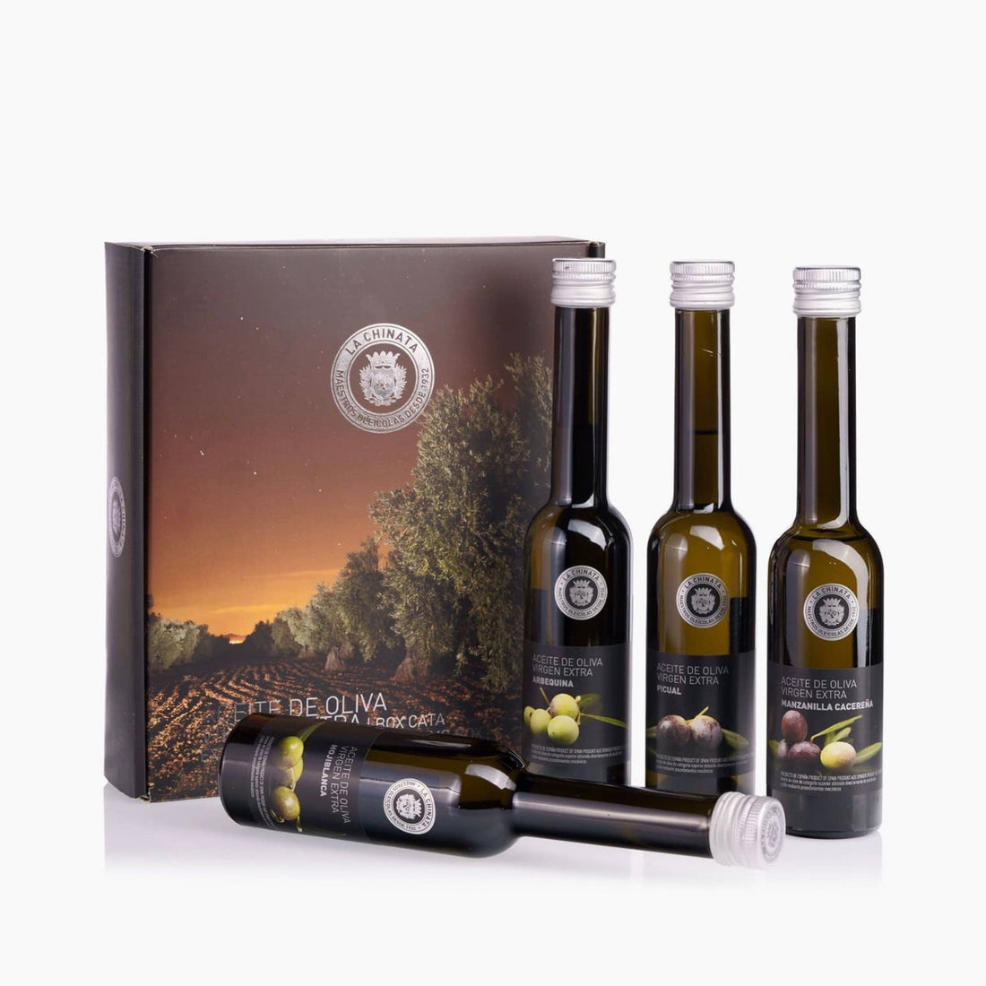 Spaanse olijfolie Proeverij box 4 flessen - La Chinata Extra Vergie Olijfolie