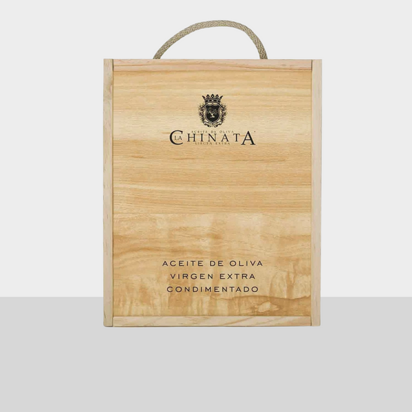 4 x Extra Virgin Olive Oil La Chinata in houten geschenkbox