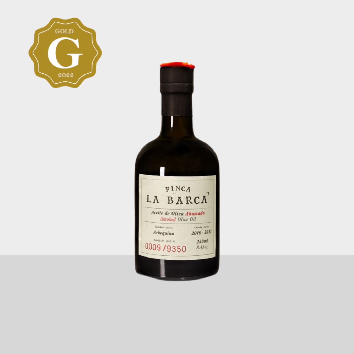 Finca la Barca bottle of smoked olive oil 250ml - 500ml gift box