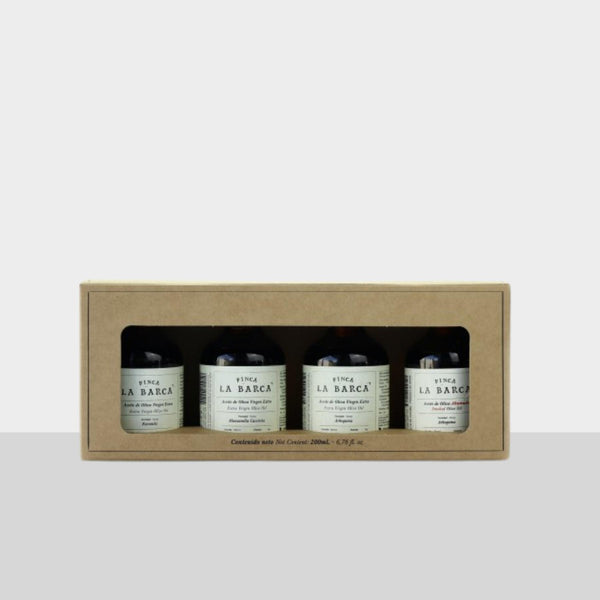 Finca La Barca geschenkset - Gerookte en niet-gerookte olijfolie kleine flesjes